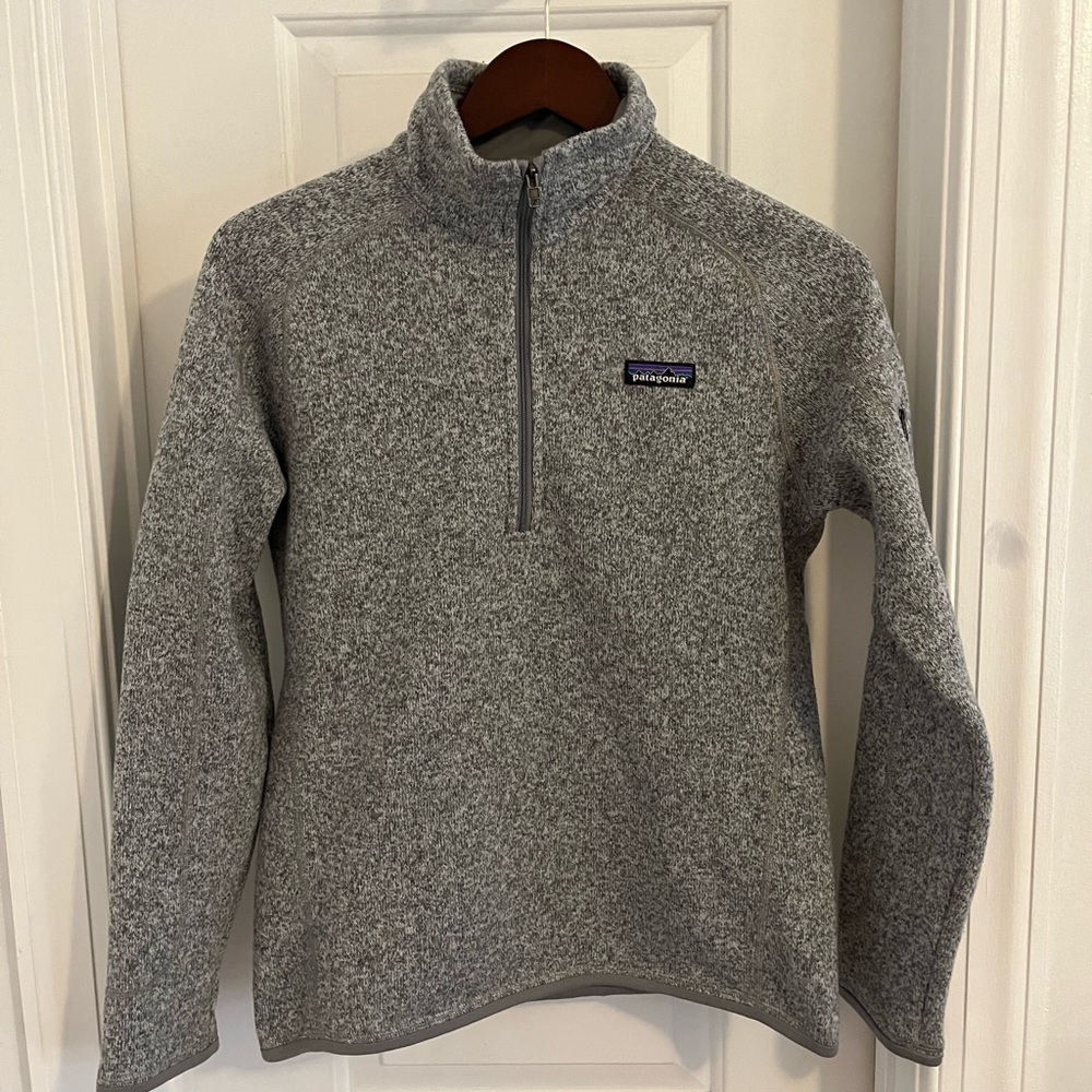 Patagonia Gray Heather Quarter-Zip Fleece Pullover